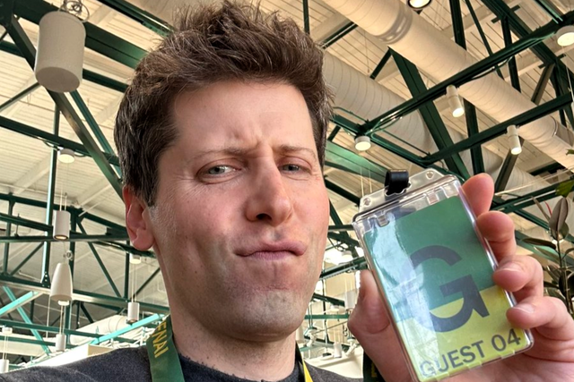 <p>Former OpenAI CEO Sam Altman shared a picture of himself on X wearing a guest pass for his former company, just hours before being announced as Microsoft’s latest hire</p>